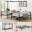 Premium Bunk Bed with Dual Ladders and Guardrail - Black