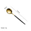 Premium Stainless Steel Cutlery Set with Gold Spray Finish