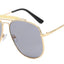 Metal Frame Pilot Sunglasses For Women Double Bridge Champagne Sun Glasses Woman Luxury Square Clear Oversize Shades - Korvel