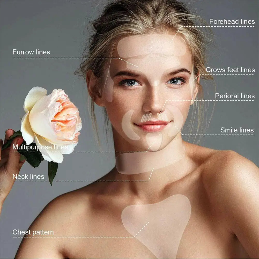 Ensemble de 18 Patches Faciaux en Silicone Réutilisables