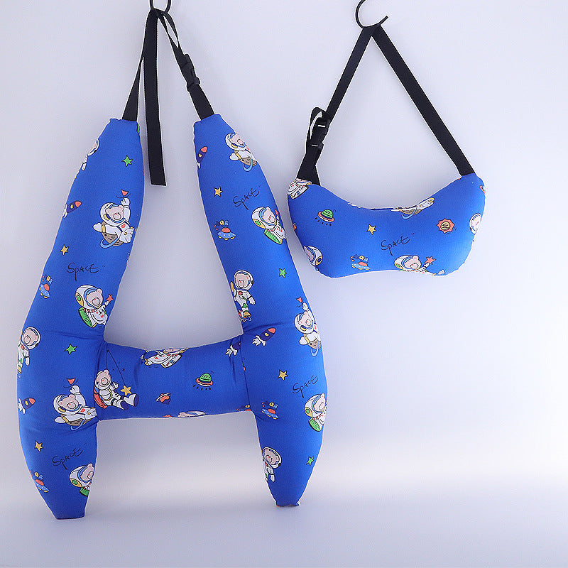 Dual Purpose Cotton Car Sleeping Pillow for Adults & Children
