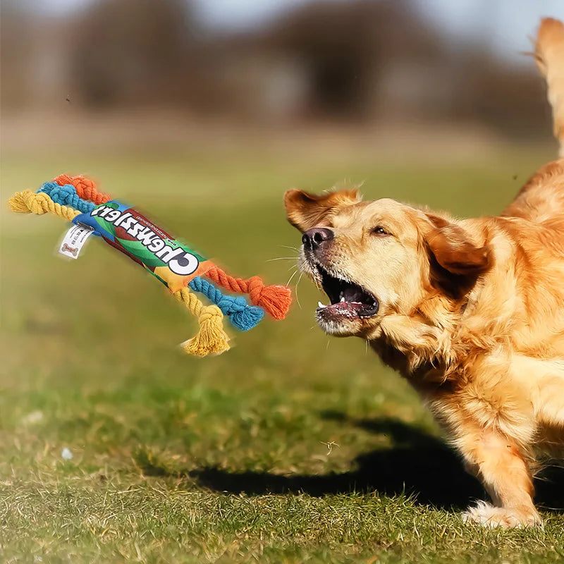 Juguete de Nudos de Cuerda de Algodón Duradero para Cachorros