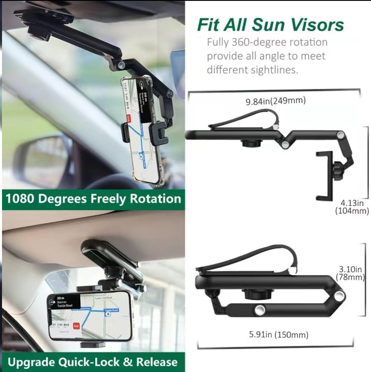 ViewGrip 1080 Phone Holder - Versatile Car Mount
