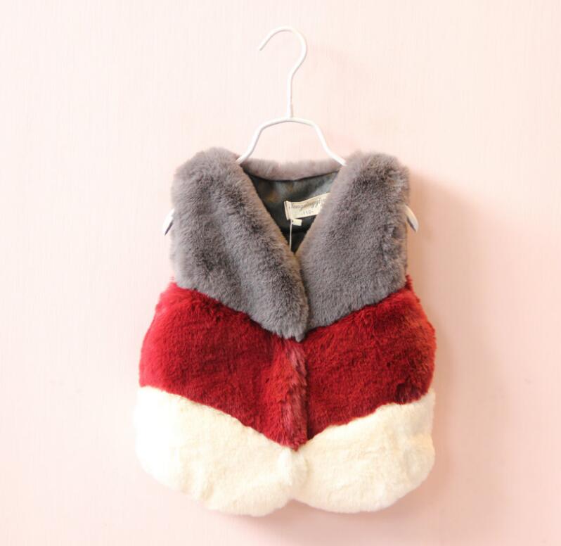 Melario Outerwear&Coats New autumn Winter Fashion Thick Warm Faux Fur Vest cute V-Neck Fur Patchwork Vest Girls clothes - Korvel
