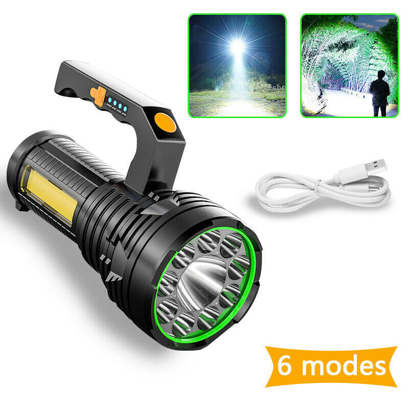 Strong Light Portable Light Flashlight Multi-Function Rechargeable Waterproof Searchlight Outdoor Emergency USB Outdoor Light - Korvel