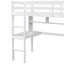 Twin Loft Bed with built-in desk and bookcase of three compartments, Guardrails and Ladder,White - Korvel