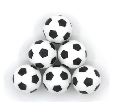 6 Pcs Table Football Plastic Soccer Ball Indoor Games 32mm - Korvel