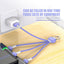Cable de carga USB 3 en 1 premium para Android y Apple