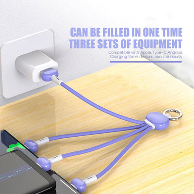 Premium 3-in-1 USB Charging Cable for Android & Apple