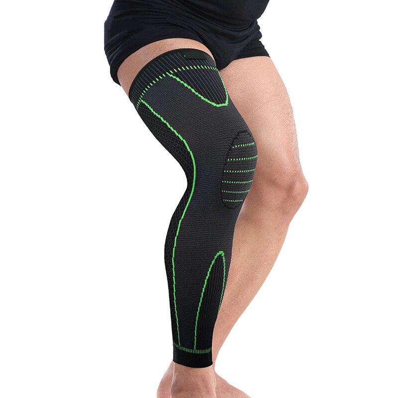1PCS Mumian S33 Classic Black And Green Knitted Thermal Lengthen Sports Kneecaps - Korvel