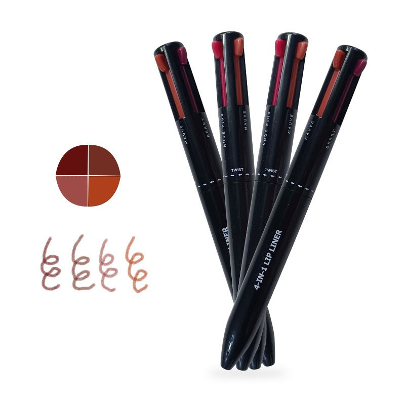 Crayon à lèvres 4-en-1 - Options de couleur polyvalentes