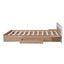 Queen Size Platform Bed with Headboard and Storage, Natural