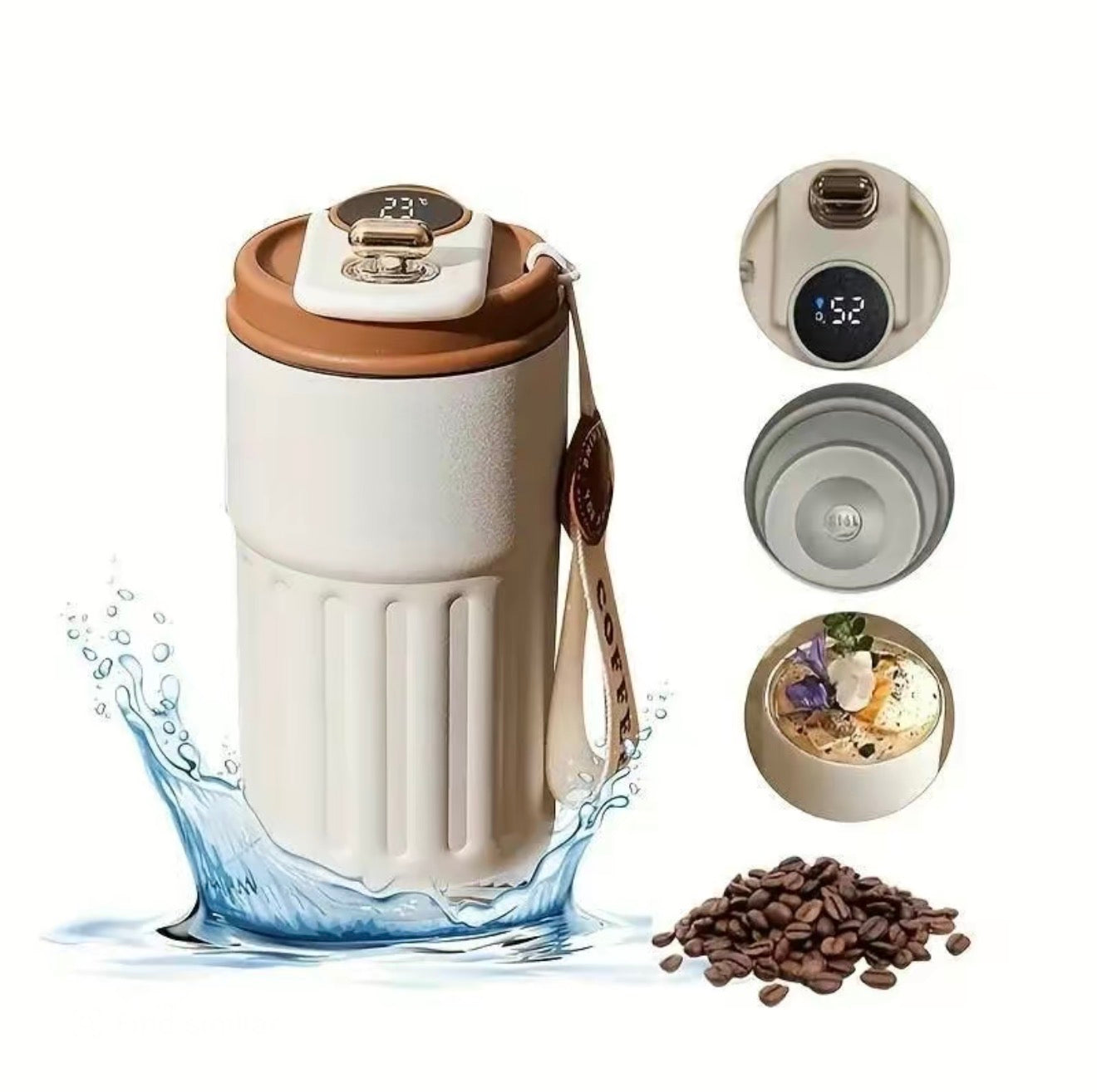 ThermoSync Smart Cup - Premium Stainless Steel Travel Mug