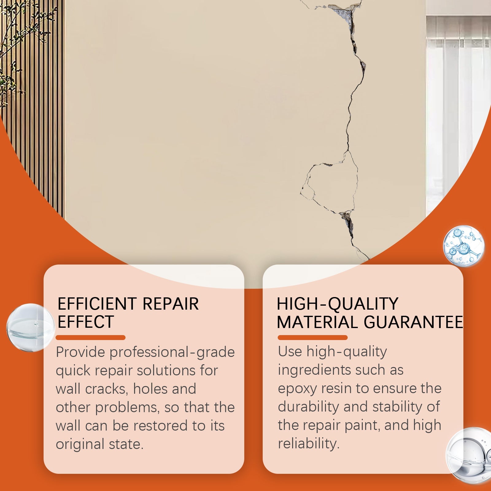 Wall Repair Kit Wall Hole Peeling Repair Wall Paste Cracked Nail Eye Wall Repair - Korvel
