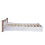 Queen Size Platform Bed with Headboard, Drawers, Shelves, USB Ports and Sockets  White - Korvel