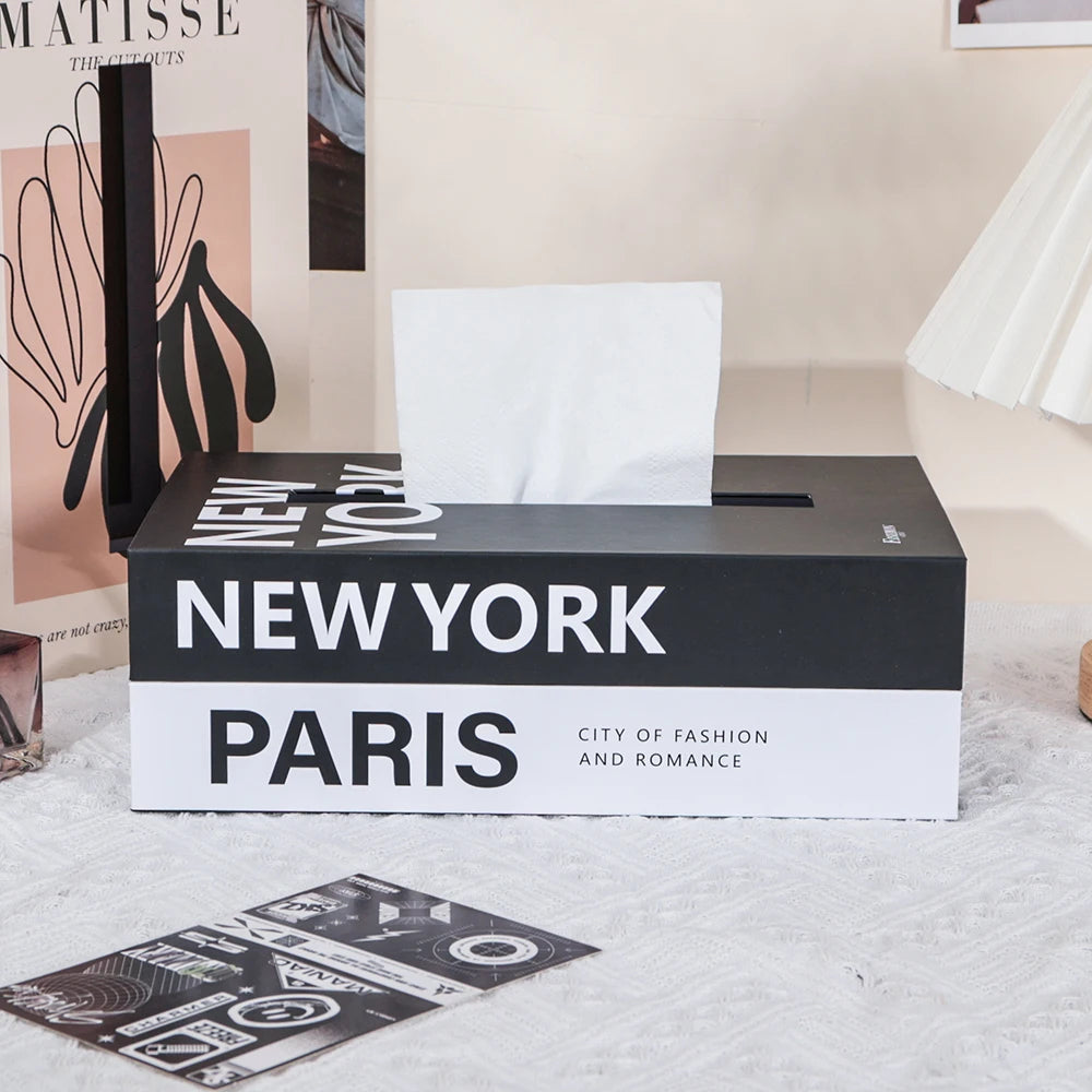 Elegant Book Style Tissue Box Holder for Home and Office