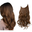 One-piece women's hair extension piece with abundant hair volume U-shaped fishing line invisible and natural long curly hair - Korvel