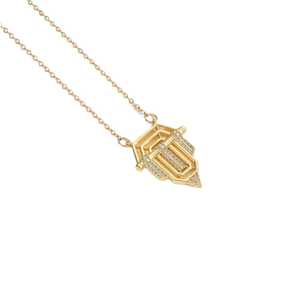 Elegant Roman Retro Flag Design Pendant Necklace