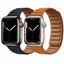 Suitable For iwatch8 Watchband S7 SE 6/5/43 Magnetic Suction New Leather Loopback Chain Apple Watch Wristband - Korvel