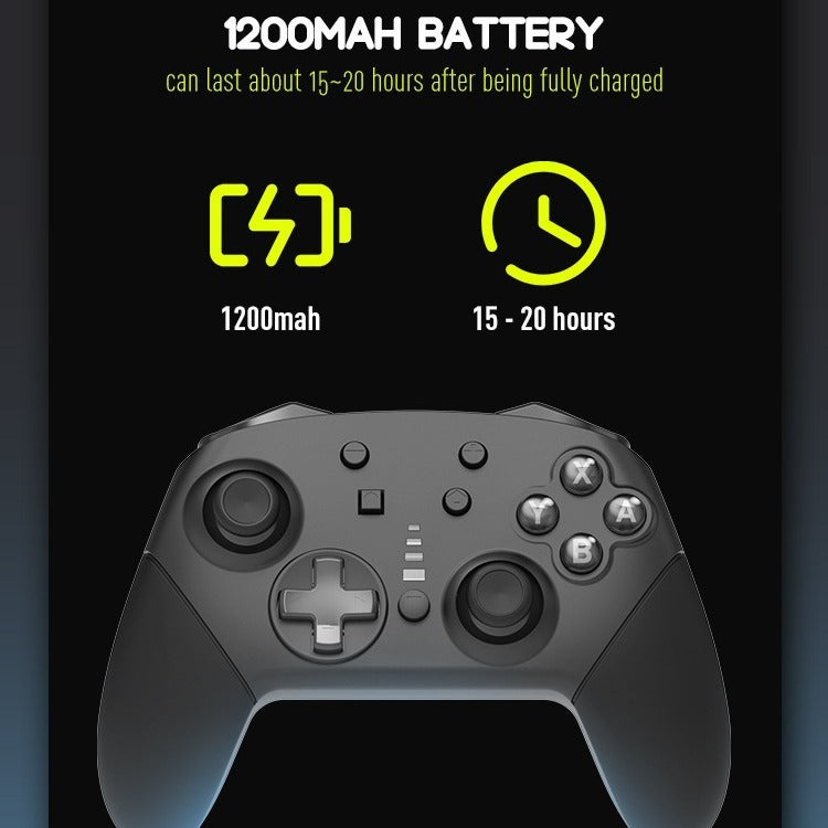 Private Model Adhesive Switch Wireless Bluetooth Controller with Vibration 6-Axis Sensory Switch Pro Gaming Controller - Korvel