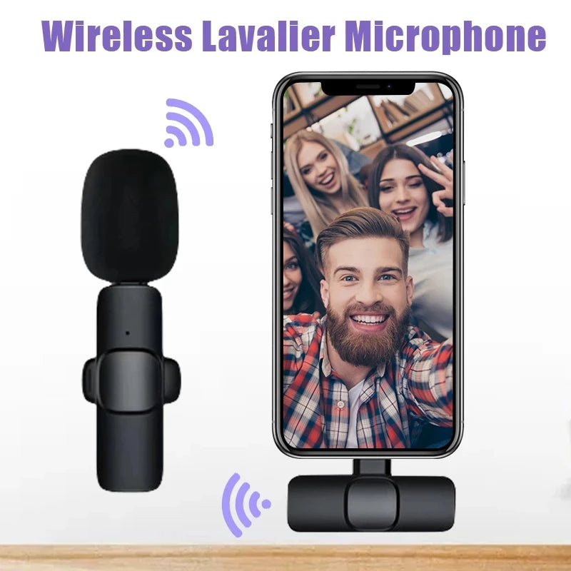 Buttonhole Lavalier Wireless Lapel Microphone Bluetooth Mini Mic For Phone PC Cell Mobile Small Micro Tiny Tie Mike Mikrofon USB - Korvel