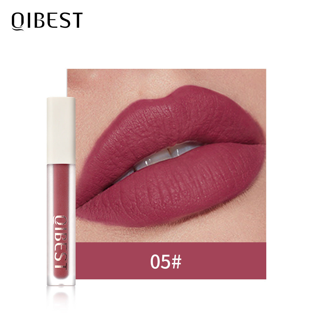 QIBEST Silky Lip Glaze - Brillo Labial No Pegajoso y de Larga Duración