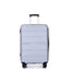 Hardshell Suitcase Spinner Wheels PP Luggage Sets Lightweight Suitcase with TSA Lock,3-Piece Set (20/24/28) ,Silver - Korvel