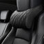 Memory Foam Car Headrest Pillow Leather Embroidered Seat Supports Sets Back Cushion Adjustment Auto Neck Rest Lumbar Pillows - Korvel