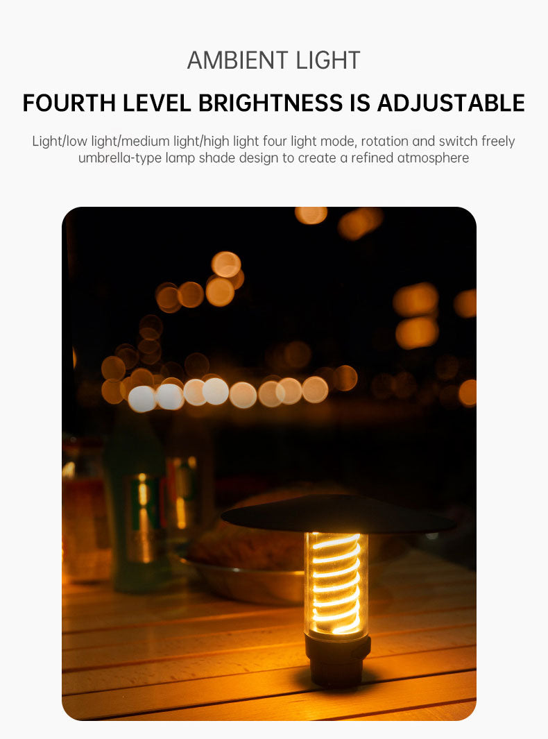 Lampe de camping portable pour extérieur avec trépied