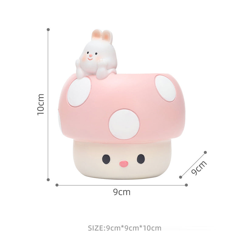 Horticultural Cartoon Creative Fun Mushroom Resin Flower Pot Container Desktop Landscape Potted Flower Utensils - Korvel