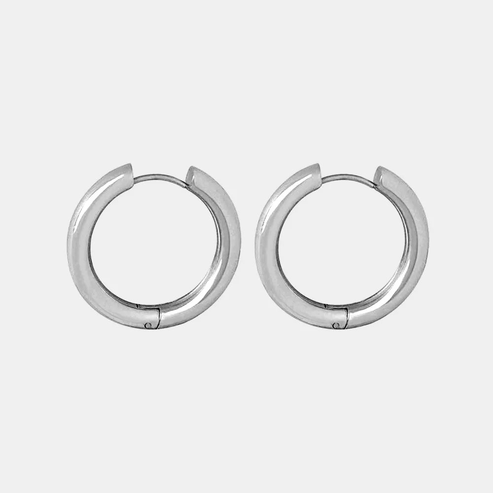 18K Gold-Plated Huggie Earrings - Korvel