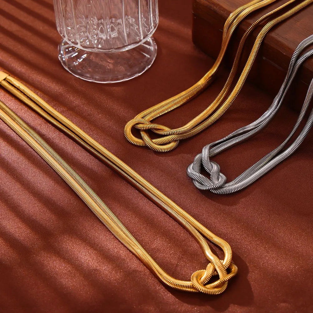 Titanium Steel Knot Necklace - Korvel