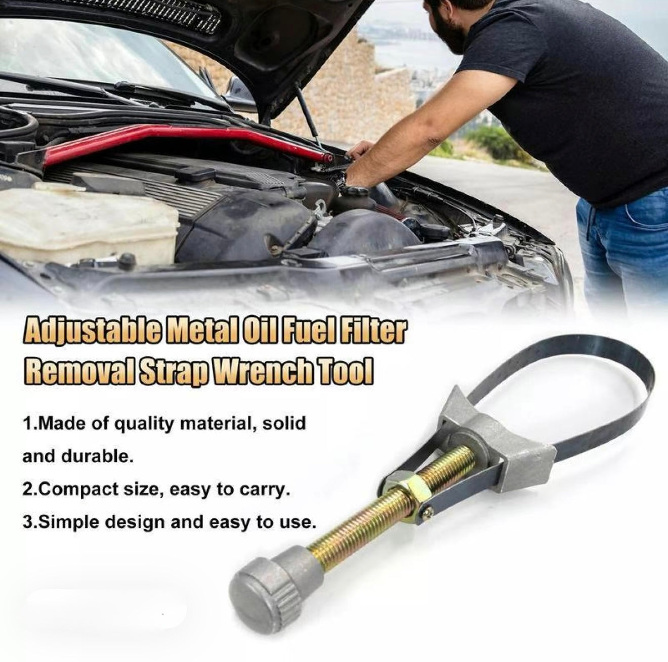 Llave de Correa AutoTorque para la Eliminación Sin Esfuerzo de Filtros de Aceite