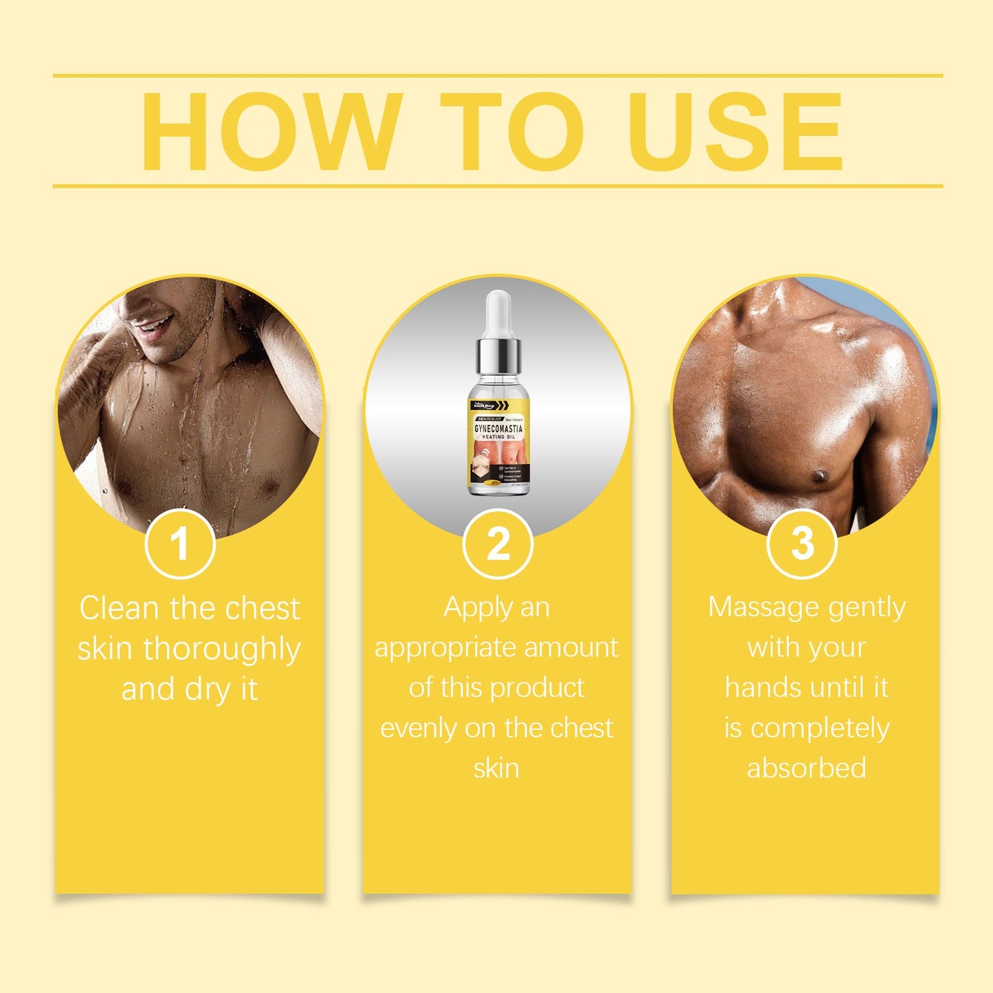 South Month Men's Chest Care Essential Oil, Chest Firming And Lifting Nourishing Skin Elasticity Care Oil - Korvel