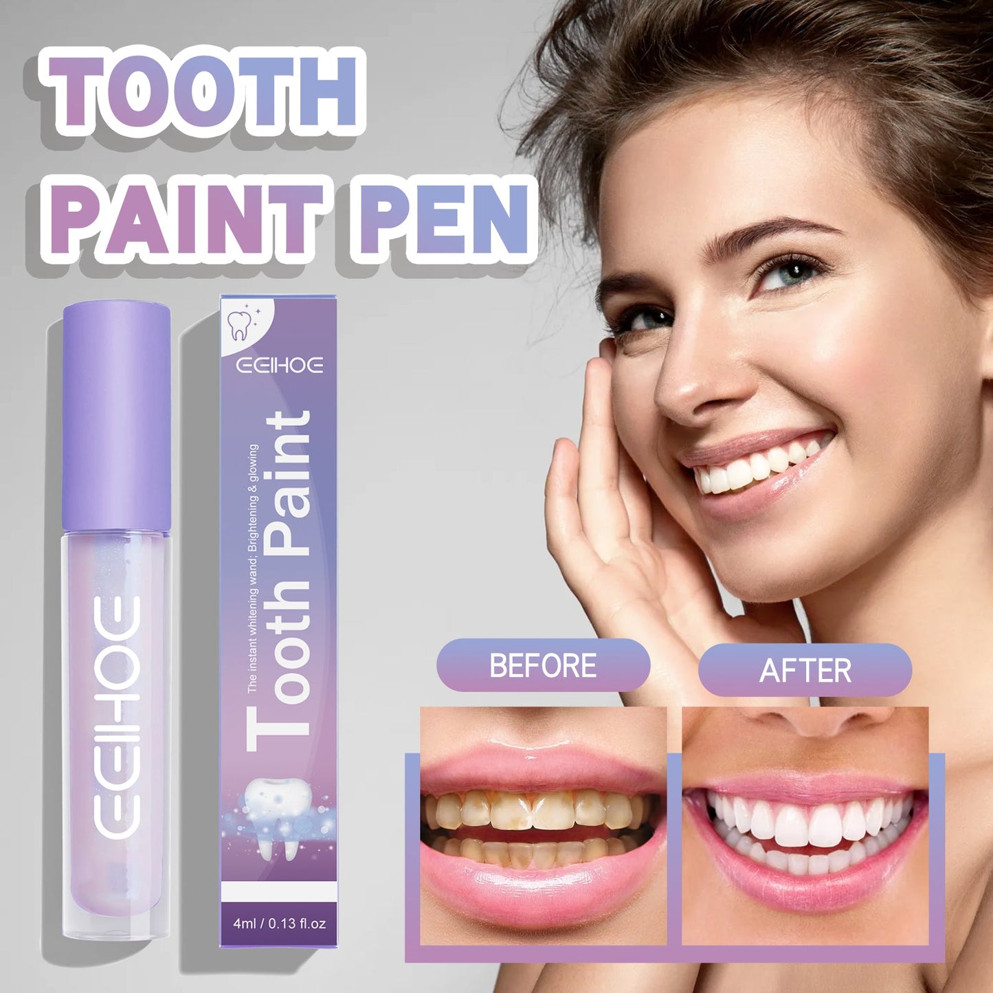 Whitening Teeth Pen, Oral Care Clean Stains White Teeth Fresh Breath Teeth Pen - Korvel