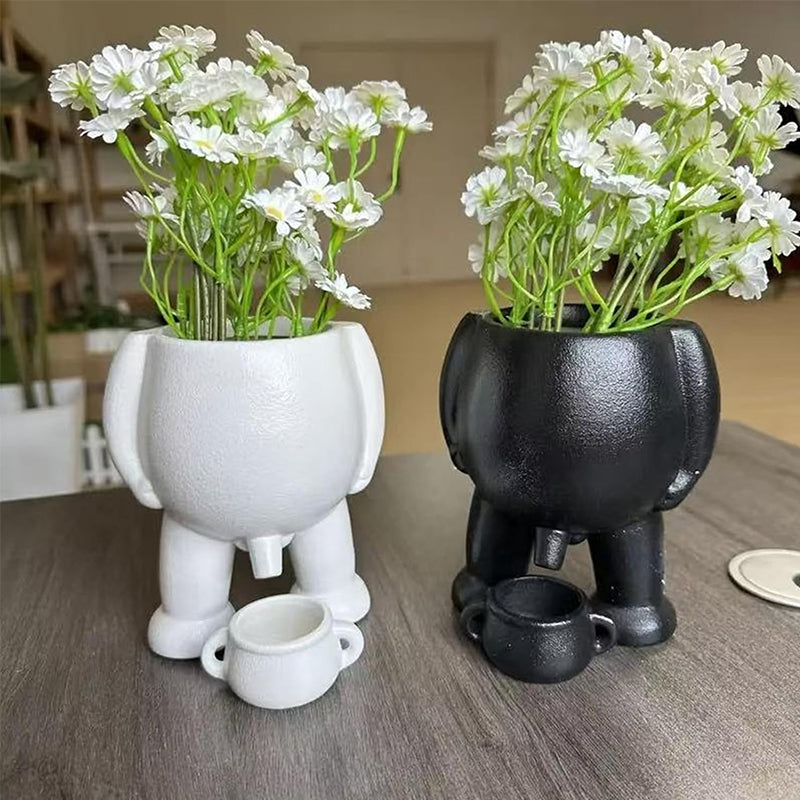 Funny Peeing Vase Planter: A Whimsical Decor Piece for Your Home or Garden. Ideal for Succulents and Makes a Great Novelty Gift! - Korvel