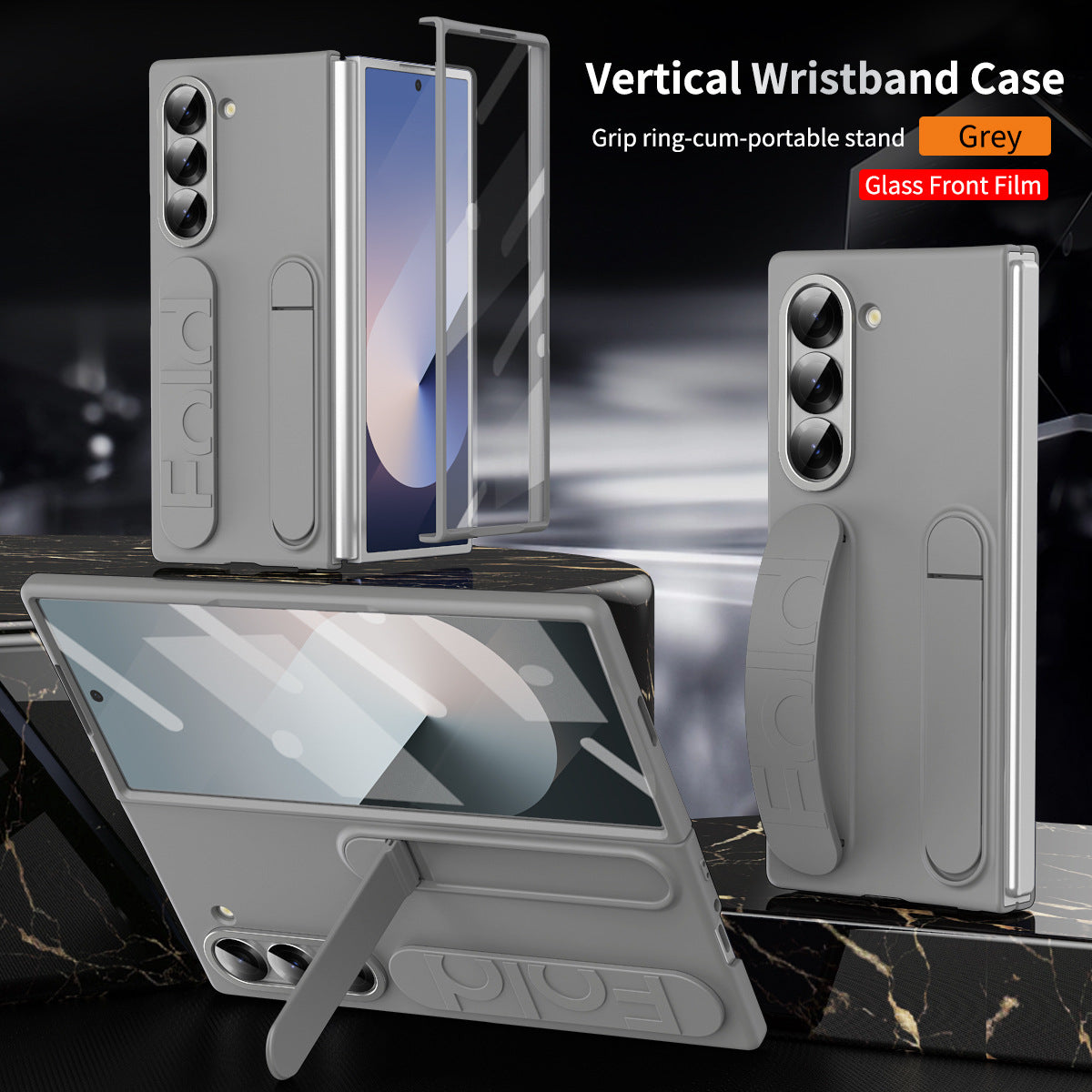 Premium Samsung Z Fold 6 Vertical Wristband Case