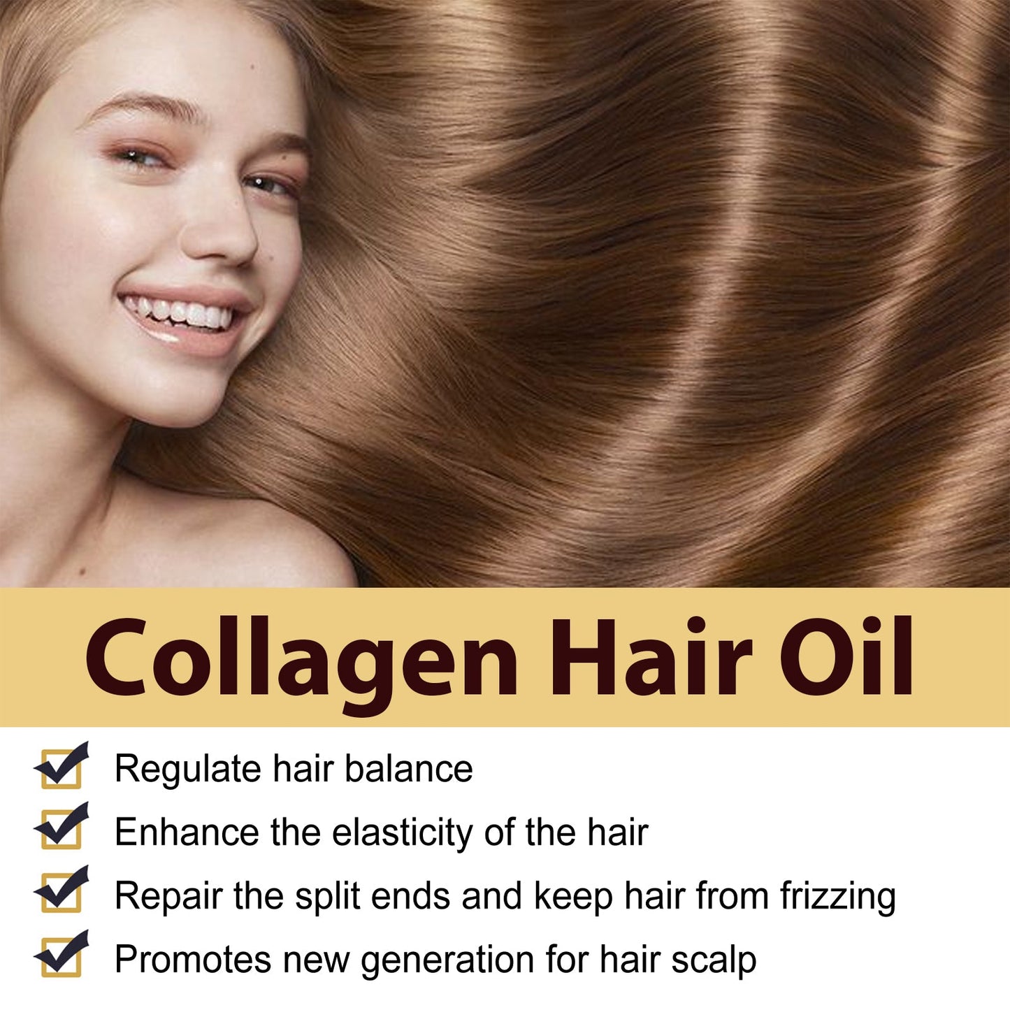 Maca Essence Repair Collagen, Repair Bifurcate Improve Hair Moist Smooth The Hair Essence - Korvel