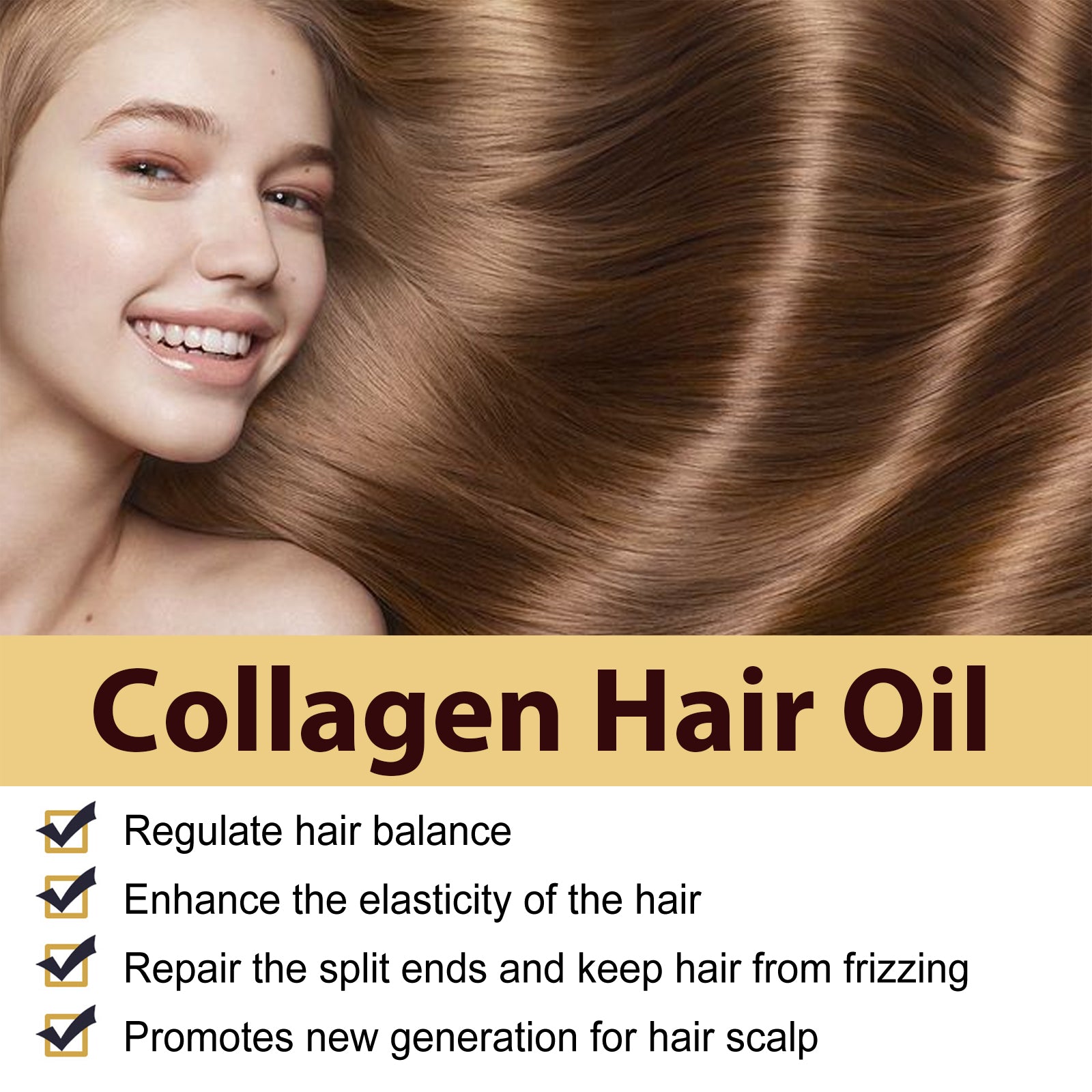 Maca Essence Repair Collagen, Repair Bifurcate Improve Hair Moist Smooth The Hair Essence - Korvel