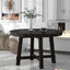 TREXM Farmhouse Round Extendable Dining Table with 16" Leaf Wood Kitchen Table (Espresso) - Korvel