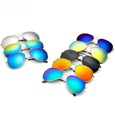 Sunglasses Colorful Toad Glasses Pilot Men And Women Models 3025 Color Film Reflective Sunglasses - Korvel