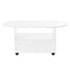 ON-TRANS flexible cream style coffee table with 2 brake wheels, drawers, large storage space, white, 39.37 '' x 23.6 '' - Korvel