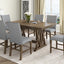 Ensemble de salle à manger TOPMAX en bois massif de style mid-century de 7 pièces