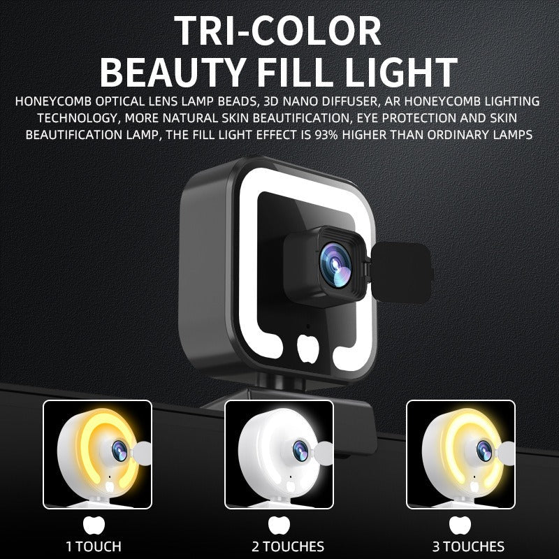 4k beauty autofocus 1080p computer camera high-definition network USB live streaming webcam2k - Korvel