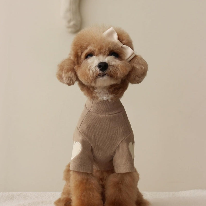 Teddy Bear York Sharberd Velvet Hoodie Pet Love Embroidery Warm Clothes - Korvel