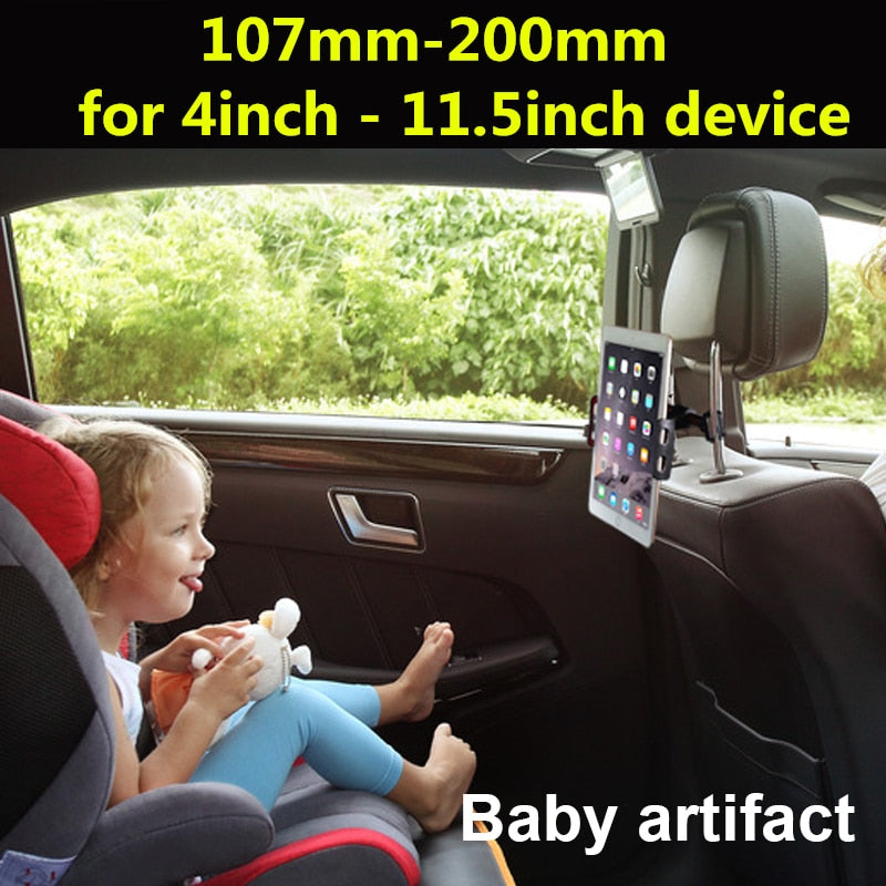 4-11.5inch Car Back Seat Phone Holder Tablet Mobile Phone Holder Universal Car Headrest Holder 360 Rotatable Stand Support - Korvel