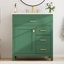 30-Inch Green Bathroom Vanity with Ceramic Sink