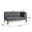 BRAVA X-BACK RIGHT CORNER BENCH, DARK GREY - Korvel