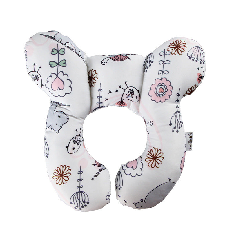 Baby head protection U-shaped pillow stroller fixed head pillow car seat sleeping protection head and neck pillow - Korvel