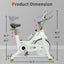 Vélo d'exercice intérieur premium avec coussin confortable - Jaune et blanc